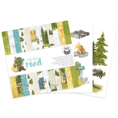 Folhas decorativas para artesanato com tema natureza e camping