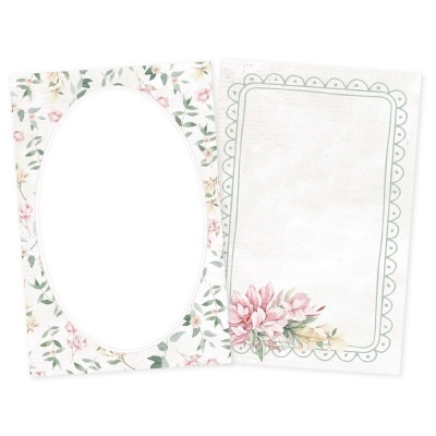 Papel decorativo floral com molduras para convites ou mensagens