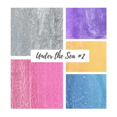 Amostras coloridas texturizadas com o texto 'Under the Sea #2'