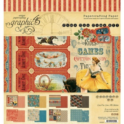 Papel para trabalhos manuais com várias estampas vintage e textos em inglês.