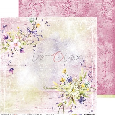 Papel de scrapbook com flores e fundo liso texturizado