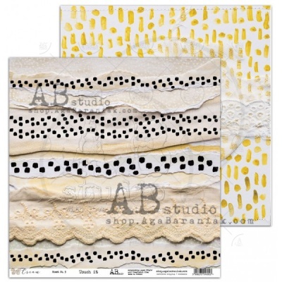 Papeis decorativos scrapbooking bege e branco com pintas e rendas