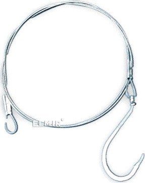 Cabo de aço metálico com ganchos nas extremidades