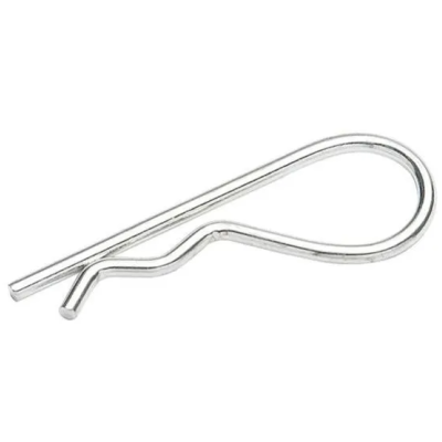 Grampo em aço inoxidável prateado curvo
