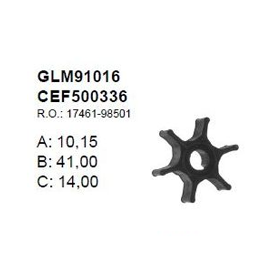 Peça mecânica preta em forma de estrela com seis braços e textos técnicos ao lado