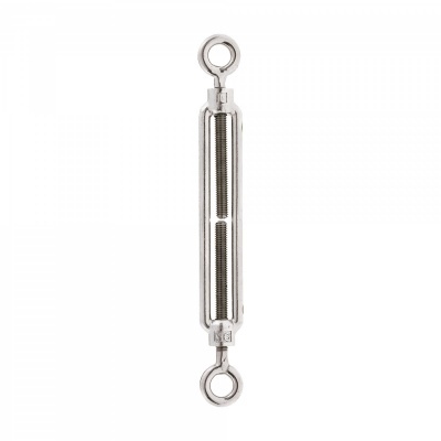 Tenedor metálico prateado com olhais nas extremidades