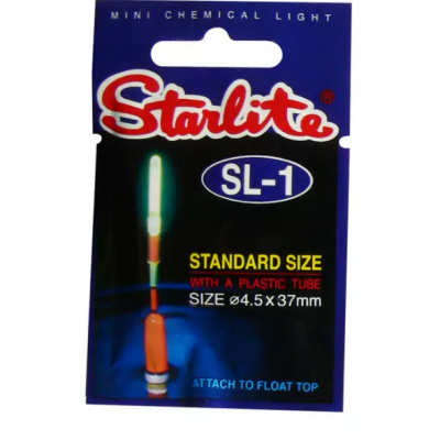 Pacote de luz química mini Starlite SL-1 para pesca com tubo plástico