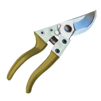 Tesoura de poda metálica com cabo verde-oliva