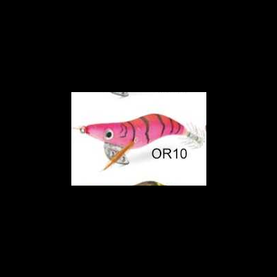 Isca de pesca rosa com riscas e anzol triplo