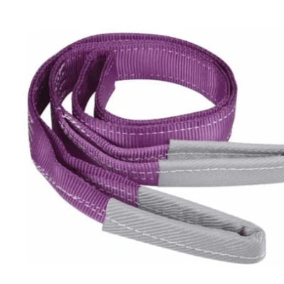 Cinta de elevação roxa com extremidades cinza reforçadas