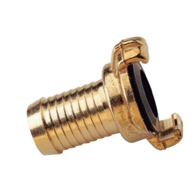 Adaptador dourado para mangueira com borracha preta interna