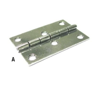 Dobradiça metálica prateada