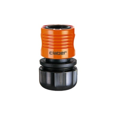 Conector de mangueira Claber laranja e preto