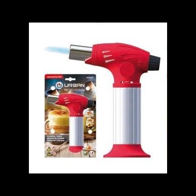 Isqueiro de solda tipo maçarico URBAN Professional vermelho e prata com embalagem