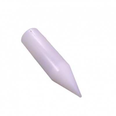 bico cónico branco com orifício no topo