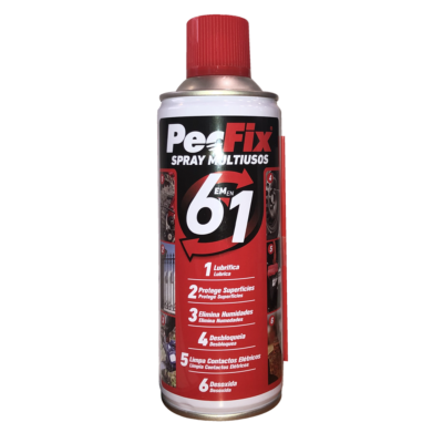 Frasco de spray PesFix 6 em 1 multiusos vermelho e preto com tampa vermelha