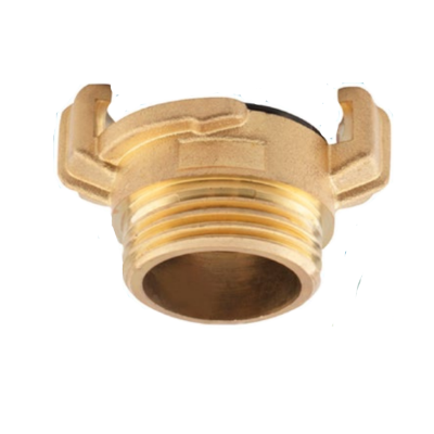 Conector em latão com rosca externa e alças salientes
