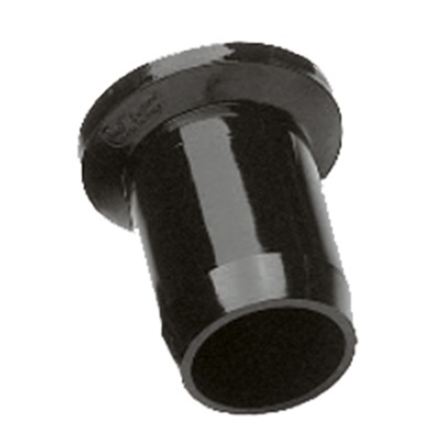 Adaptador preto de plástico com flange circular
