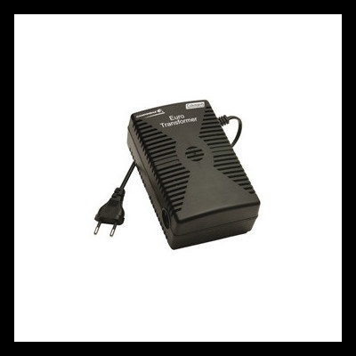 Transformador Euro Transformer preto com cabo eléctrico e ficha europeia