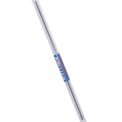 Agulha fina com capa transparente e etiqueta azul