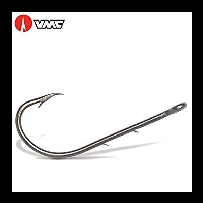 Anzol de pesca metálico preto com farpa