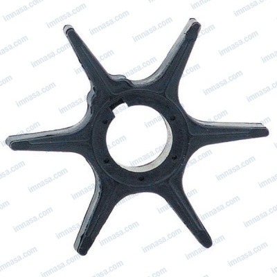 Impulsor de bomba de água preto com seis pás