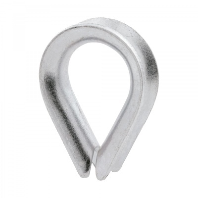 Rebitão metálico prateado com formato de lágrima