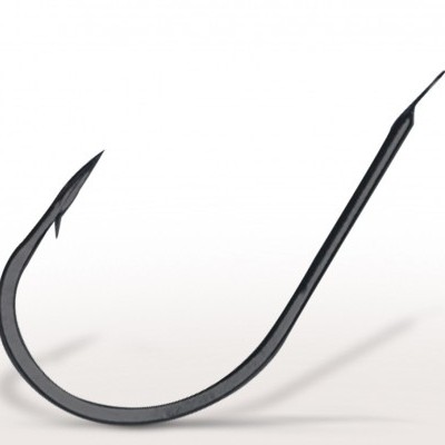 Anzol de pesca de metal preto com farpado