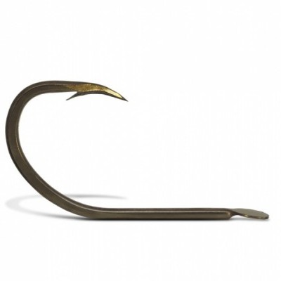 Anzol de pesca metálico bronzeado com ponta afiada