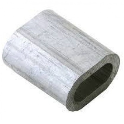 Anilha metálica oval prateada com cavidade central