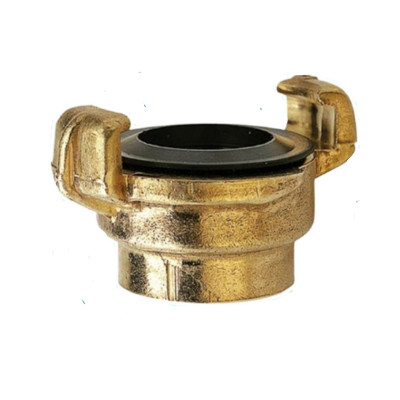 Conector metálico de latão com anel preto interno