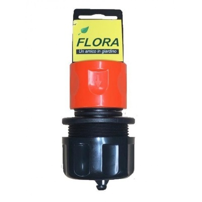 Conector de plástico para jardim FLORA com etiqueta amarela
