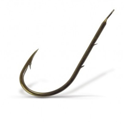 Anzol de pesca metálico bronze com farpas