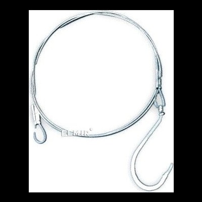 Cabo de aço metálico com ganchos nas extremidades