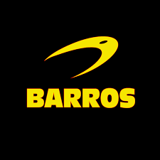 Logótipo amarelo da BARROS num fundo preto