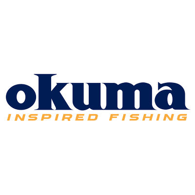 Logótipo okuma com frase INSPIRED FISHING sobre fundo branco