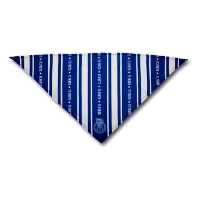 Bandana azul e branca com riscas verticais e logótipo do FC Porto