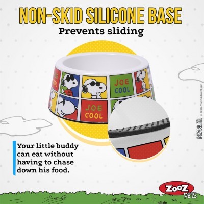 Tigela antiderrapante Snoopy com base de silicone e design colorido