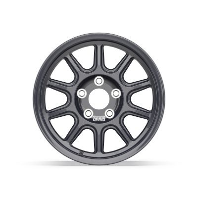 Black Braid alloy wheel rim with ten spokes and central mounting holes