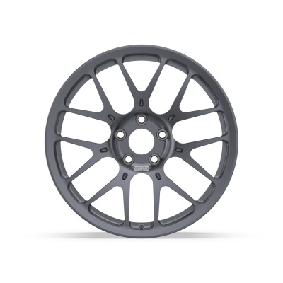 Grey multi-spoke alloy wheel rim with BRAID logo