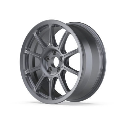 Grey alloy wheel with multi-spoke design and BR77 text