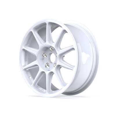 White multi-spoke alloy car wheel rim