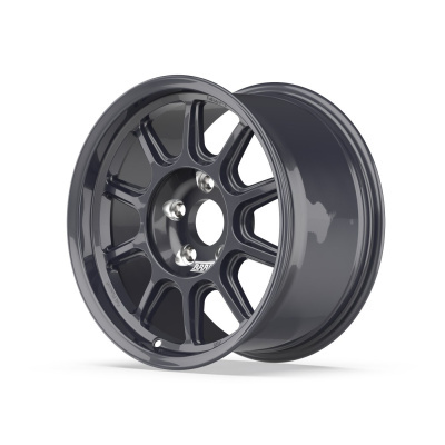 Black glossy multi-spoke alloy wheel rim