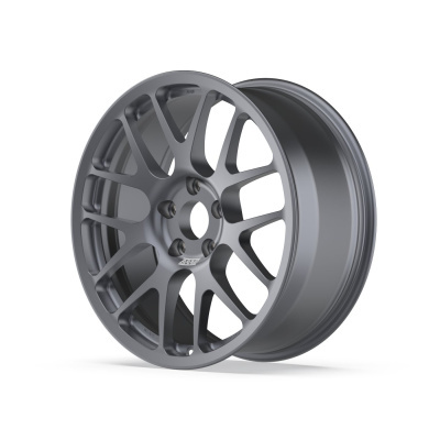 Matte gray aluminum alloy car wheel rim with multiple slim spokes and BARD text