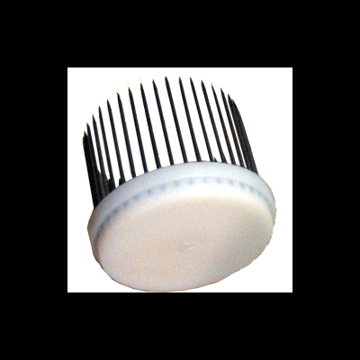 Pente metálico circular com base branca