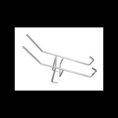 Estrutura metálica cromada com gancho e barras