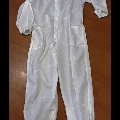 Fato de apicultor branco com capuz e rede protetora