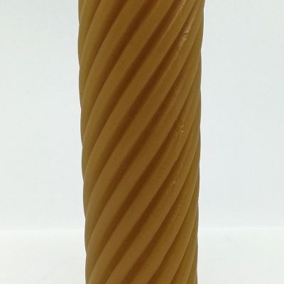 Vela castanha clara com textura espiral
