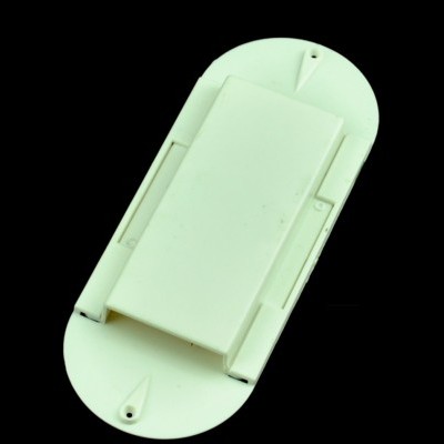 Tampa ou cobertura plástica branca retangular com borda oval