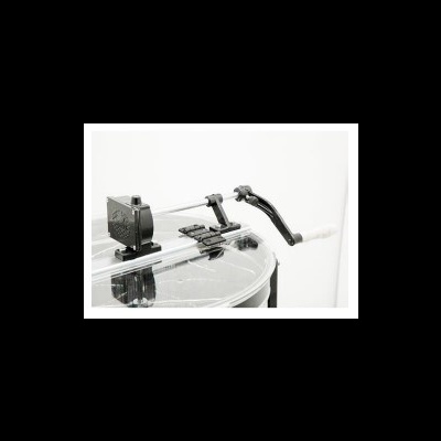 Braço de recolha de vinil para gira-discos em metal preto e branco